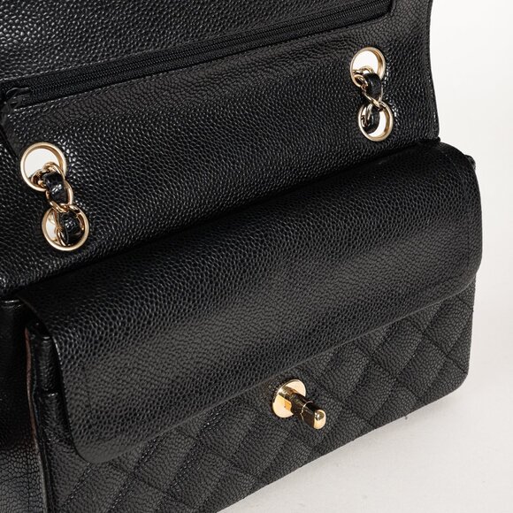 Chanel Small Black Caviar Classic Double Flap Bag - Picture 11 of 16